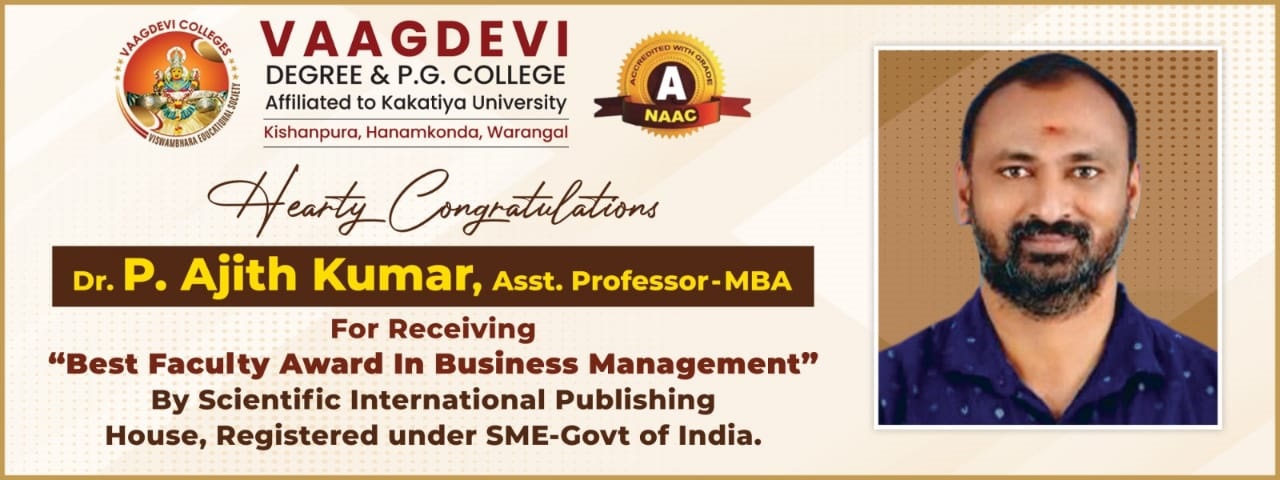 Department of Business Management- Vaagdevi Degree and P.G College
